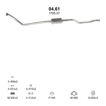 глушитель на Citroen Xantia 1.9 D-93-96
