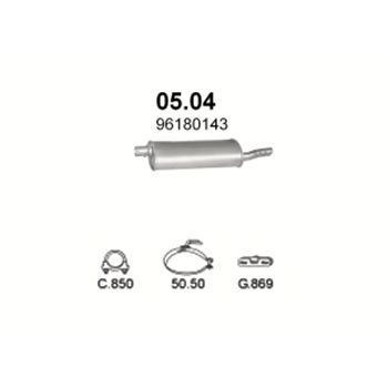 глушитель на  Daewoo Nexia 1.5-1.5i 16V Dohc, 1.5i Sohc, 1.5i Ohc 95-99