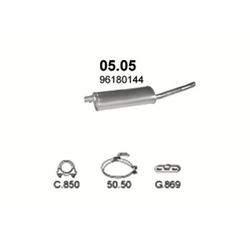 глушитель на  Daewoo Nexia 1.5, 1.8-1.5i 16V Dohc, 1.5i Sohc, 1.5i Ohc 95-99