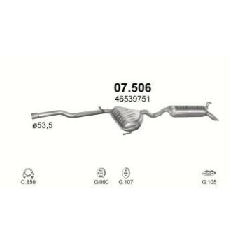 глушитель на FIAT BRAVA, 95 - 01