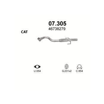глушитель на Fiat Brava 1.2-1.2i 16V 00-01