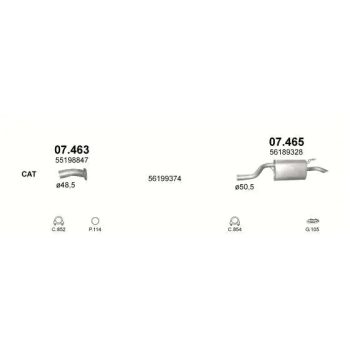 ГЛУШИТЕЛЬ FIAT IDEA, 04 - 16
