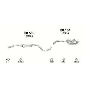 глушитель на FORD ESCORT (V), 95 - 98