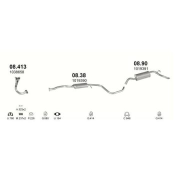 глушитель на FORD ESCORT (V), 90 - 95