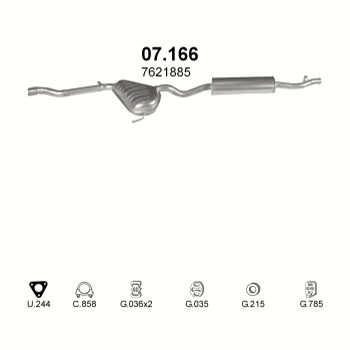 глушитель на Ford Escort 1.8-1.8i 16V, 1.8i/GT 16V 95-01