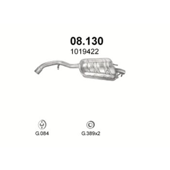 глушитель на Ford Escort 1.8, 2.0-1.8i 16V, 1.8 XR3i 16V, RS2000 91-95