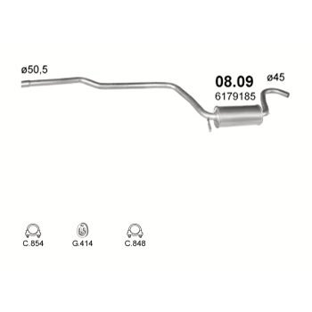 глушитель на Ford Escort 1.3-87-90