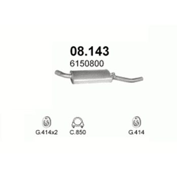 глушитель на Ford Escort 1.6 D-84-90