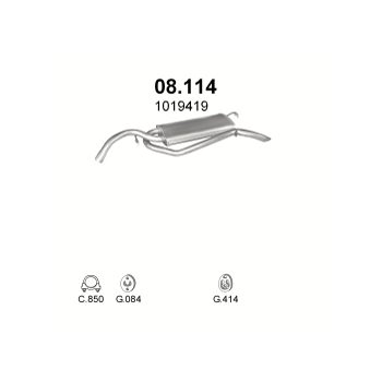 глушитель на Ford Escort 1.6-1.6i 16V ZH 92-94