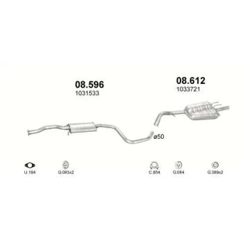 глушитель на FORD ESCORT (V), 95 - 98