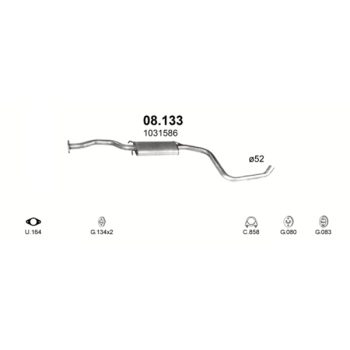 глушитель на Ford Escort 1.8TD-95-01