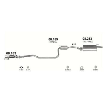 глушитель на FORD FIESTA (IV), 95 - 99