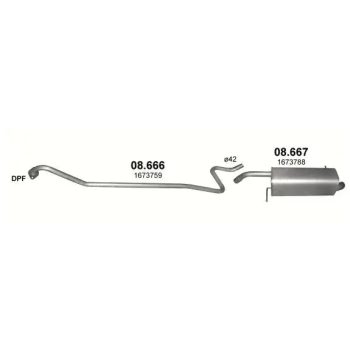 глушитель на FORD FIESTA (VI), 08 - 12