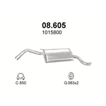 глушитель на Ford Fiesta 1.8 D-1.8 Diesel D18 95-00