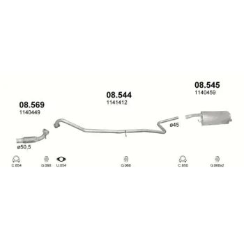 глушитель на FORD FIESTA (V), 02 - 08