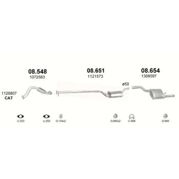 глушитель на FORD FOCUS (I), 98 - 04