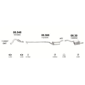 глушитель на FORD FOCUS (I)