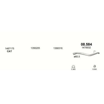 глушитель на FORD FOCUS (II), 04 - 11