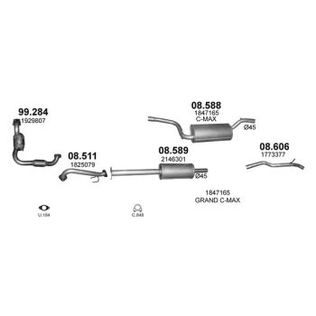 глушитель на FORD FOCUS (III)