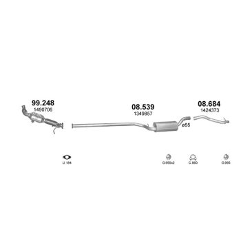 ГЛУШИТЕЛЬ FORD FOCUS 1.8 D,1.6 D