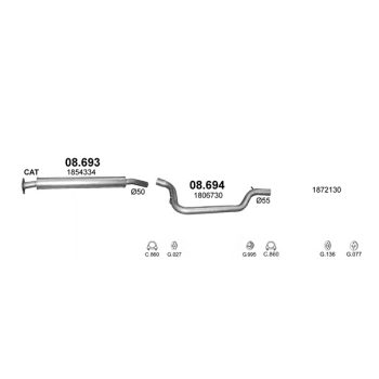 глушитель на FORD FOCUS 1.6, 1.5