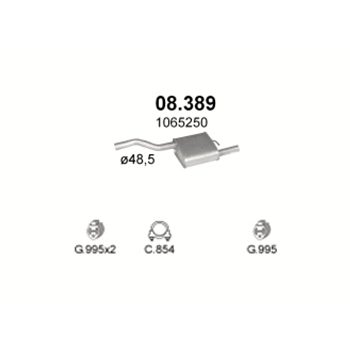 глушитель на Ford Focus 1.6-1.6i 16V 98-04