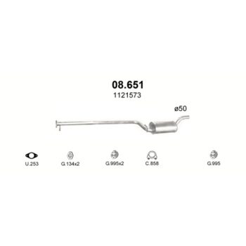 глушитель на Ford Focus 1.8-1.8i 16V 98-04