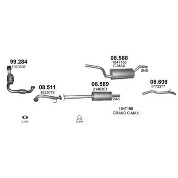 глушитель на FORD FOCUS (III), 14-18