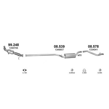 глушитель на FORD FOCUS II 1.8 D