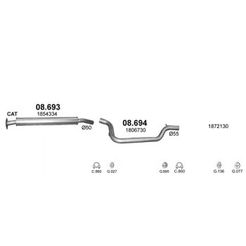 глушитель на FORD FOCUS 1.6, 1.5