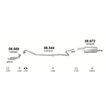 глушитель на FORD FUSION (I), 03 - 12