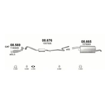 глушитель на FORD FUSION (I), 03 - 12