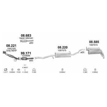 глушитель на FORD GALAXY (I), 95 - 00