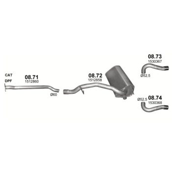 глушитель на FORD KUGA 2.0 D