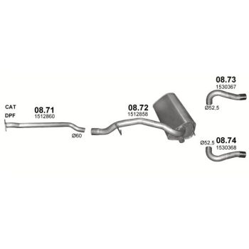 глушитель на FORD KUGA 2.0 D