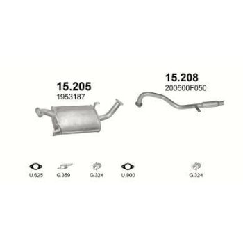 глушитель на FORD MAVERICK (I), 93 - 01