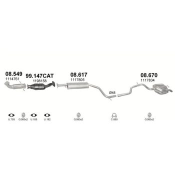 глушитель на FORD MONDEO (III)