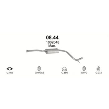 глушитель на Ford Mondeo 1.6,1.8-1.6i 16V, 1.8i 16V 96-98
