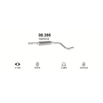 ГЛУШИТЕЛЬ Ford Mondeo 2.5-2.5i V6 24V 94-99