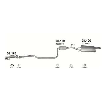 ГЛУШИТЕЛЬ FORD PUMA (EC) (I), 97 - 02
