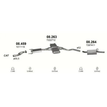 глушитель на FORD SCORPIO (II), 94 - 98
