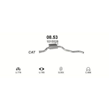 глушитель на Ford Sierra 1.6, 1.8, 2.0-1.6 OHC, 1.8 OHC 86-92