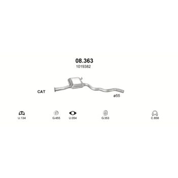 ГЛУШИТЕЛЬ Ford Sierra 2.0-2.0i DOHC 2x4/4x4 89-93