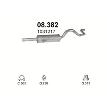глушитель на Ford Transit Tourneo 2.5 D-2.5 D D25P SWB 2835mm, 96-00