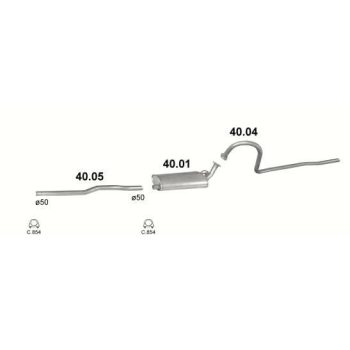 глушитель на ГАЗ 2410, 66-86