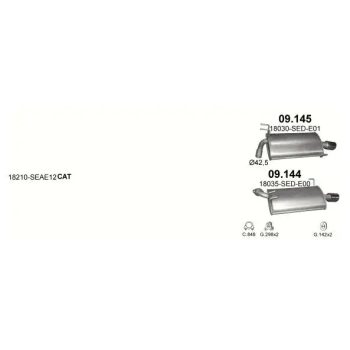 глушитель на HONDA ACCORD (VII), 03 - 07