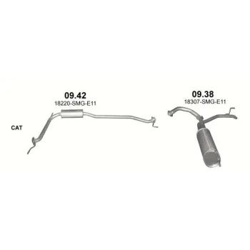 глушитель на HONDA CIVIC (VIII), 05 - 12