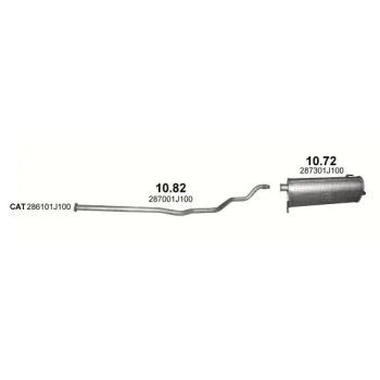 глушитель на HYUNDAI I20 (I), 08 - 14