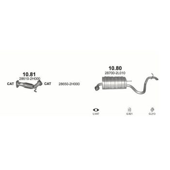 ГЛУШИТЕЛЬ HYUNDAI I30 (I), 08 - 12