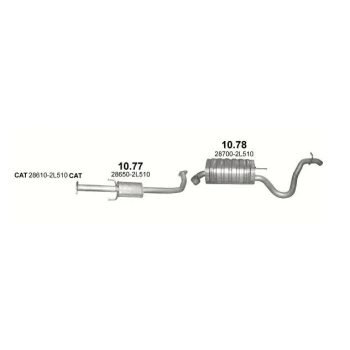 глушитель на HYUNDAI I30 (I), 08 - 12